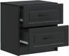 vidaXL Nachttisch 2 pcs Schwarz 43 x 34,5 x 44,5 cm Holzwerkstoff 895678 Bild 4