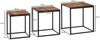 Satztisch 3er Set Sheesham Massivholz / Metall Beistelltisch Eckig Modern, Design Couchtisch 3-teilig, Wohnzimmertisch Platzsparend, Holztisch Kaffeetisch Wohnzimmer Bild 4