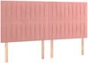 vidaXL Boxspringbett mit Matratze Rosa 160x200 cm Samt 3137976 Bild 4