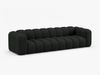 Micadoni Modulares Sofa Lupine 4-Sitzer Boucle Baloo Schwarz Bild 2