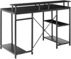 Schreibtisch CADDO Schwarz 120 cm 60 cm mit Fächern Bild 5
