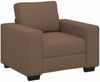 vidaXL 3-teiliges Sofa-Set mit Kissen, brauner Stoff 3324653 Bild 3
