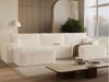 GRAINGOLD Wohnlandschaft U-Form Aurora U, Ecksofa mit Schlaffunktion, Bettkasten, mit losen Kissen, Cord-Stoff, Creme Bild 3