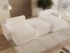 GRAINGOLD Wohnlandschaft U-Form Aurora U, Ecksofa mit Schlaffunktion, Bettkasten, mit losen Kissen, Cord-Stoff, Creme Bild 5