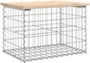 vidaXL Gartenbank aus Gabionen 63x44x42 cm Massivholz Kiefer 834353 Bild 2