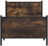 vidaXL Metallbett ohne Matratze Räuchereiche 90x200 cm 4007678 Bild 5
