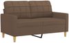 vidaXL 3-tlg. Sofagarnitur mit Kissen Braun Stoff 3201245 Bild 4