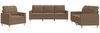 vidaXL 3-tlg. Sofagarnitur mit Kissen Braun Stoff 3201245 Bild 2