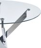 Esstisch 80 x 80 x 75 cm, Glasplatte mit Metallgestell in Silber, modernes Design Bild 4