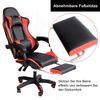 Gamingstuhl Bürostuhl Chefsessel Schreibtischstuhl Schwarz Rot + Fußablage Drehstuhl Gaming Stuhl Sportsitz Höhenverstellbar Bild 3