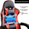 Gamingstuhl Bürostuhl Chefsessel Schreibtischstuhl Schwarz Rot + Fußablage Drehstuhl Gaming Stuhl Sportsitz Höhenverstellbar Bild 5