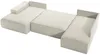 Vente-unique - AMELIA Sofa SamtStoff Beige - B 195 cm x H 85 cm x L 349 cm Bild 5