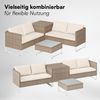 STEELSØN 'Alniyat' Polyrattan 4-tlg. Gartenlounge mit Tisch und Aufbewahrungsbox, beige, wetterfest, Outdoor Sitzgruppe für 4 Personen Bild 4