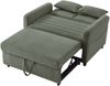 Schlafsofa mit Schlaffunktion, Sitzfläche 166x95 cm, Army Green, dreistufig verstellbare Rückenlehne, Baumwoll-Leinen-Stoff,82.5x114x77 cm Bild 5