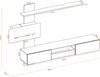Wohnwand Flame E mit Elektro-Kamin in Flagstaff Eiche und Anthracite 250 x 170 x 40 Bild 3
