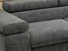 MKS Möbel 'Pablo L-Form' Ecksofa mit Schlaffunktion, verstellbare Kopfstützen, Grau, Schenille grob, Visco Topper, Rechts Bild 5