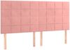 vidaXL Boxspringbett mit Matratze Rosa 160x200 cm Samt 3137856 Bild 4