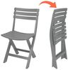 Spetebo Klappstuhl Kunststoff Klappstuhl 80 x 45 cm - grau (Einteilig, 1 St), Garten Balkon Terrasse Klapp Stuhl klappbar Bild 3