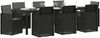 vidaXL Garten Essgruppe mit Kissen 9 pcs Anthrazit PP 3430088 Bild 3