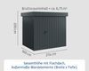 Hörmann EcoStar Euroline Gerätehaus Flachdach 214 x 166 Anthrazitgrau 1-flg Bild 4