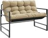vidaXL Gartenbank mit Kissen Taupe 113 cm Stahl 4009300 Bild 2