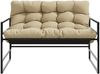 vidaXL Gartenbank mit Kissen Taupe 113 cm Stahl 4009300 Bild 4