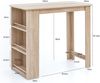 Kadima Design Küchentresen "Gander": Edelstahl, 3 Fächer, große Ablage, Melaminharzbeschichtung, maximale Belastung 40 kg. Beige, 120x60x107 cm Bild 4