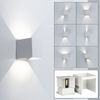 LED Außen-Wandleuchte, Aluminium, Up & Down, weiß, L 10 cm Bild 4