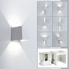 LED Außen-Wandleuchte, Aluminium, Up & Down, weiß, L 10 cm Bild 4