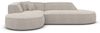 Couch Monterola Lounge L Form in Samtstoff - Bouclestoff - pearl - Links Bild 3