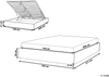 Bett mit Stauraum DINAN 140 x 200 cm Stoff Helles Beige Bild 2