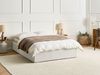 Bett mit Stauraum DINAN 140 x 200 cm Stoff Helles Beige Bild 3