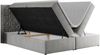Boxspringbett, Doppelbett mit Multipocket-Matratzen und Topper, dekoratives Kopfteil - LEILA - 120 x 200 cm - Hellgrau Stoff - H4 Bild 4