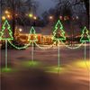 Elegear LED-Lichterkette Weihnachtsdeko Gartenstecker mit Timer, Weihnachtsbeleuchtung Garten, 160-flammig, 4er Set Weihnachtsbäume mit stecker für Weihnachten Außen Wege Rasen Bild 5