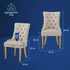 KHG Esszimmerstühle Relax-Sessel grau Webstoff, kleine Armlehnen - Rückenlehne mit Zierknöpfen, Massivholz Stuhlbeine - Küchenstuhl, Design Stuhl Lounge Sessel Bild 4