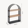 Wandregal Jäller 53x35x14 cm Schwarz [en. casa] Bild 3