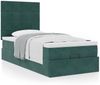 vidaXL Ottoman-Bett mit Matratzen Dunkelgrün 90x200 cm Samt 3313448 Bild 4
