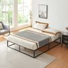 en.casa 'Kreta' Metallbett, Doppelbett 140x200 cm, schwarz, mit Lattenrost Bild 2