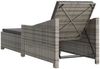 vidaXL Sonnenliege mit Dunkelgrauer Auflage Poly Rattan Grau 317180 Bild 4