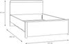 FORTE Surfinio Bett, Holzwerkstoff, Grau/Braun, 125,3 x 91,7 x 210,4 cm Bild 4