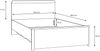 FORTE Surfinio Bett, Holzwerkstoff, Grau/Braun, 125,3 x 91,7 x 210,4 cm Bild 5