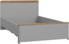 FORTE Surfinio Bett, Holzwerkstoff, Grau/Braun, 125,3 x 91,7 x 210,4 cm Bild 3