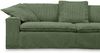 KAWOLA Sofa NETTA 4Sitzer Bezug abziehbar Cord moosgrün 90 x 116 x 258 cm Bild 4