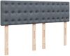 vidaXL Boxspringbett mit Matratze Dunkelgrau 140x190 cm Samt 3287747 Bild 5