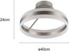 LED Deckenleuchte DIOS dimmbar, Lichttemperatur einstellbar, Silber Ø 40cm Bild 4