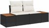 vidaXL Gartensofa-set mit Kissen 9 pcs Schwarz Poly Rattan 3348113 Bild 4