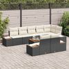 vidaXL Gartensofa-set mit Kissen 9 pcs Schwarz Poly Rattan 3348113 Bild 3