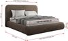 Bett mit Stauraum Polsterbett BENEA CLASSIC, Doppelbett mit Lattenrost Gepolstertes Kopfteil Gasdruckfeder Schlafzimmerbett Foam Matratze - 200 x 200 cm - Braun Velvet - MIRO LUX Bild 4