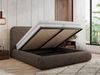 Bett mit Stauraum Polsterbett BENEA CLASSIC, Doppelbett mit Lattenrost Gepolstertes Kopfteil Gasdruckfeder Schlafzimmerbett Foam Matratze - 200 x 200 cm - Braun Velvet - MIRO LUX Bild 3