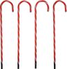 Bambelaa! LED Zuckerstangen Gartenstecker Rot Weiß 74 cm Weihnachtsdeko Außen Beleuchtet mit 32 LED Batteriebetrieben für Garten und Haus (Timer und 8 Leuchtmodi) Bild 2
